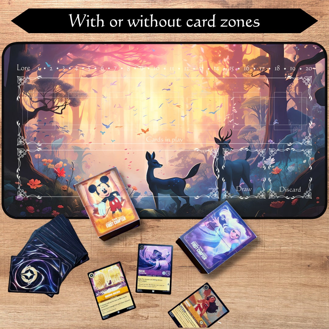 Tapis de jeu Lorcana avec ou sans zonage Bambi Tapis de Etsy France