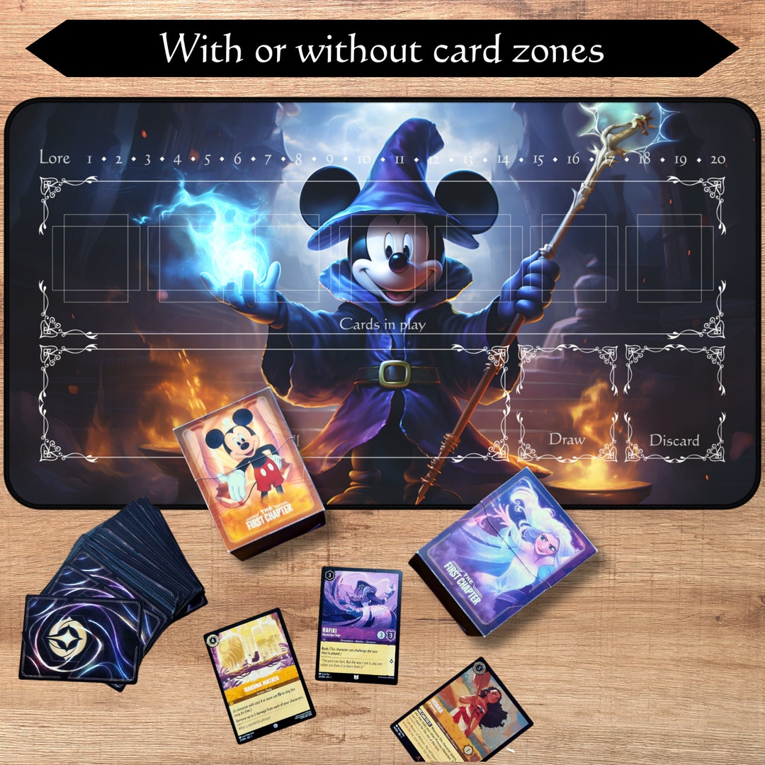 Lorcana Playmat With or Without Zoning Sorcerer Mouse TCG Playmat