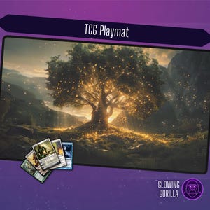 MTG Spielmatte Eternal Tree, 60 x 100 cm, Optional Zoning, Spielmatte TKG, Magic the Gathering, DnD, Table Top Gaming, MTG Geschenk
