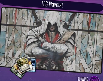 MTG Playmat Assasin, 24x14 inch, Optional Zoning,TCG Play Mat, Magic the Gathering, DnD, Table Top Gaming, MTG gift