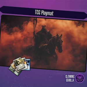MTG Playmat Dead King, 24x14 inch, Optional Zoning,TCG Play Mat, Magic the Gathering, DnD, Table Top Gaming, MTG gift