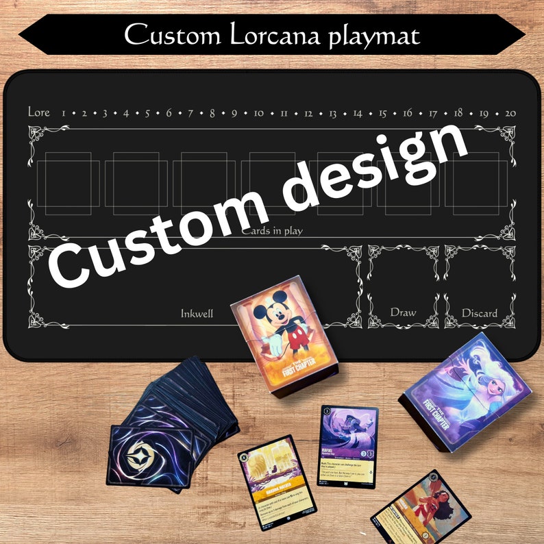 Custom Lorcana Playmat Custom Design TCG Playmat Trading Card Game