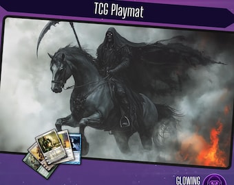 MTG Playmat Reaper, 24x14 inch, Optional Zoning,TCG Play Mat, Magic the Gathering, DnD, Table Top Gaming, MTG gift