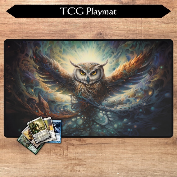 MTG Playmat | 24x14 Inch | Baleful Strix | Optional Zoning