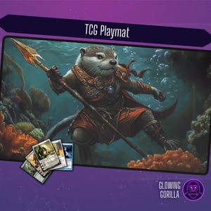 MTG Playmat Bloomburrow Riptide Rogue, 24x14 inch, Optional Zoning,TCG Play Mat, Magic the Gathering, DnD, Table Top Gaming, MTG gift