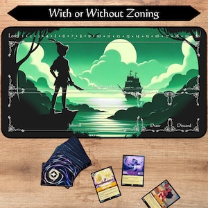 ロルカーナ プレイマット ゾーニングあり/なし | ピーター | TCG プレイマット | トレーディング カード ゲーム プレイマット | 12x22 および 31x15.5 インチ | 高品質プリント