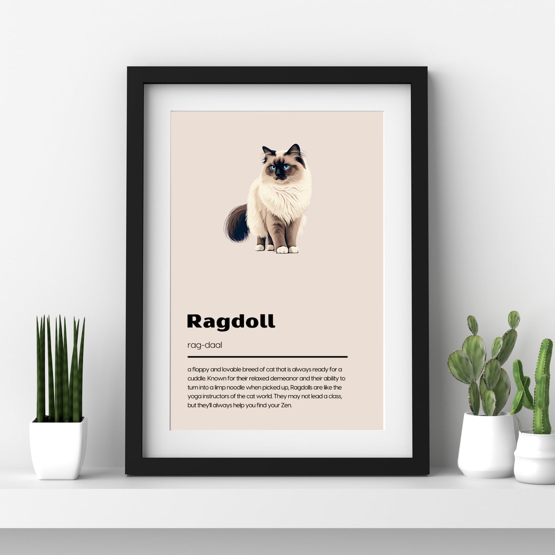 Ragdoll Definition Print Poster Cat Definition Print Poster Etsy