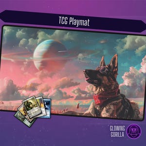 MTG Spielmatte Fallout Dogmeat Ever Loyal, 60 x 30 cm, Optional Zoning, TKG Spielmatte, Magic the Gathering, DnD, Table Top Gaming, MTG Geschenk