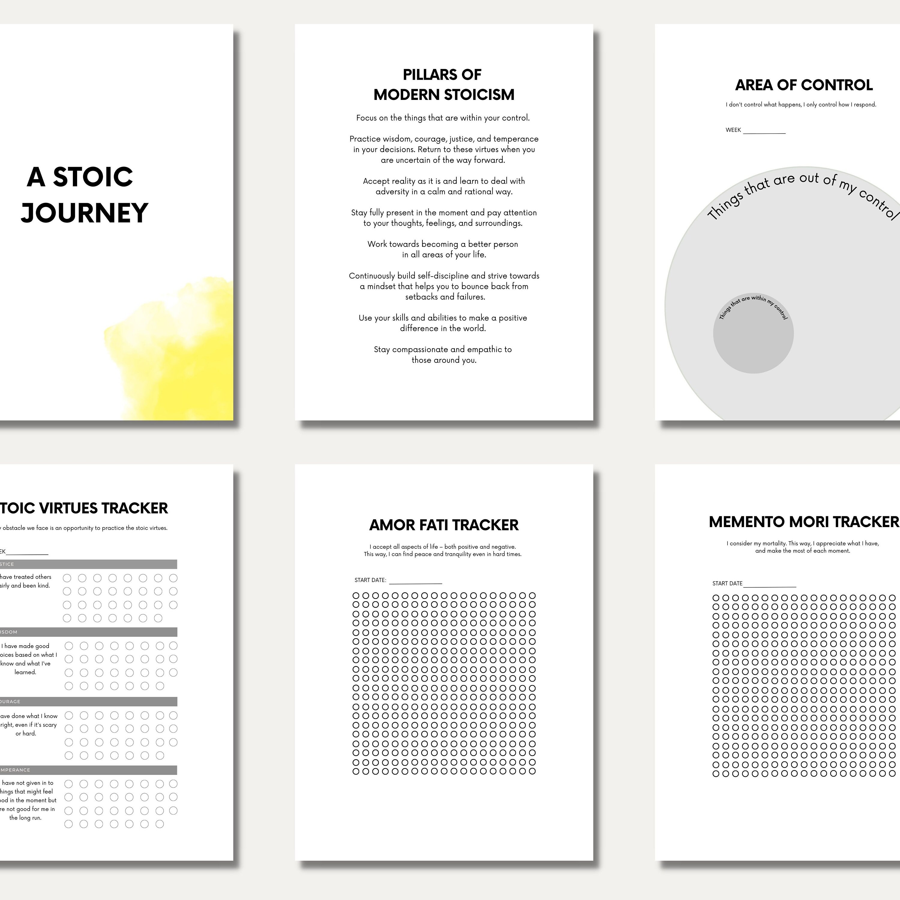 Stoic Journal and Habit Trackers / Printable / Instant Download / A4 ...