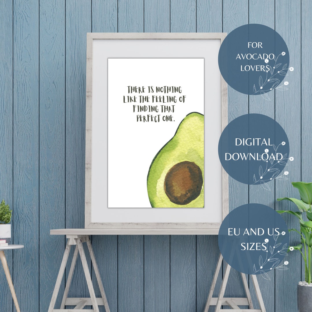Avocado Love Printable Poster / Doublemeaning / Digital Download