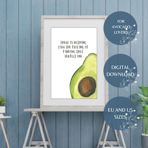 Avocado Love printable poster / Double-meaning / Digital download / Several sizes available