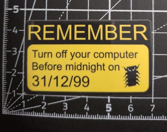 Y2K Millennium Bug  Sticker Laptop Computer Water Bottle decal vinyl sticker