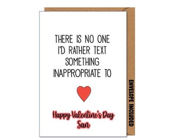 There is no one Id rather - Personalised Valentines Card for Husband Valentines Day Card Wife Girlfriend Boyfriend DFM
