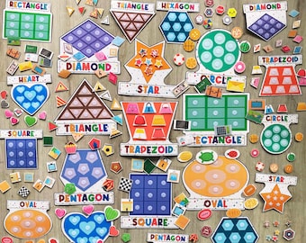 Shapes Matching Activities, Shapes Sorting Game, Shapes Sorting Activity Printable, Sort by Shape, Shapes Busy Book, Busy Bags Activity