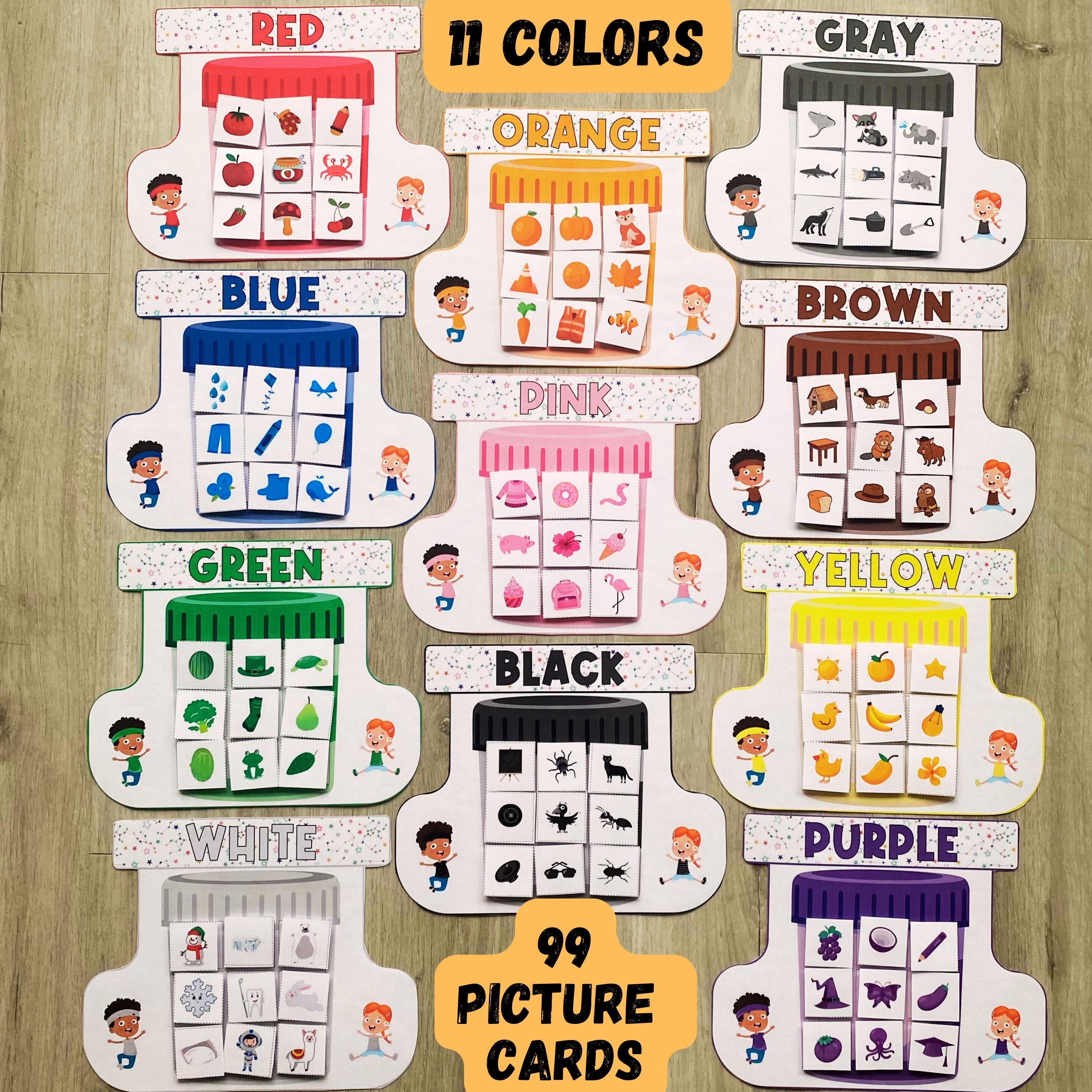 Color Mathcing Jas Color Matching Activities, Color Sorting Game, Toddler Busy Book ...
