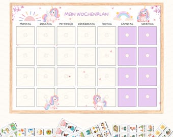 Haushaltsplan Kinder, Montessori Aufgabenplan, Wochenplaner A3 + A4 zum Ausdrucken, Wochenplan für Kinder, Kinderroutine, Tagesablauf Kinder