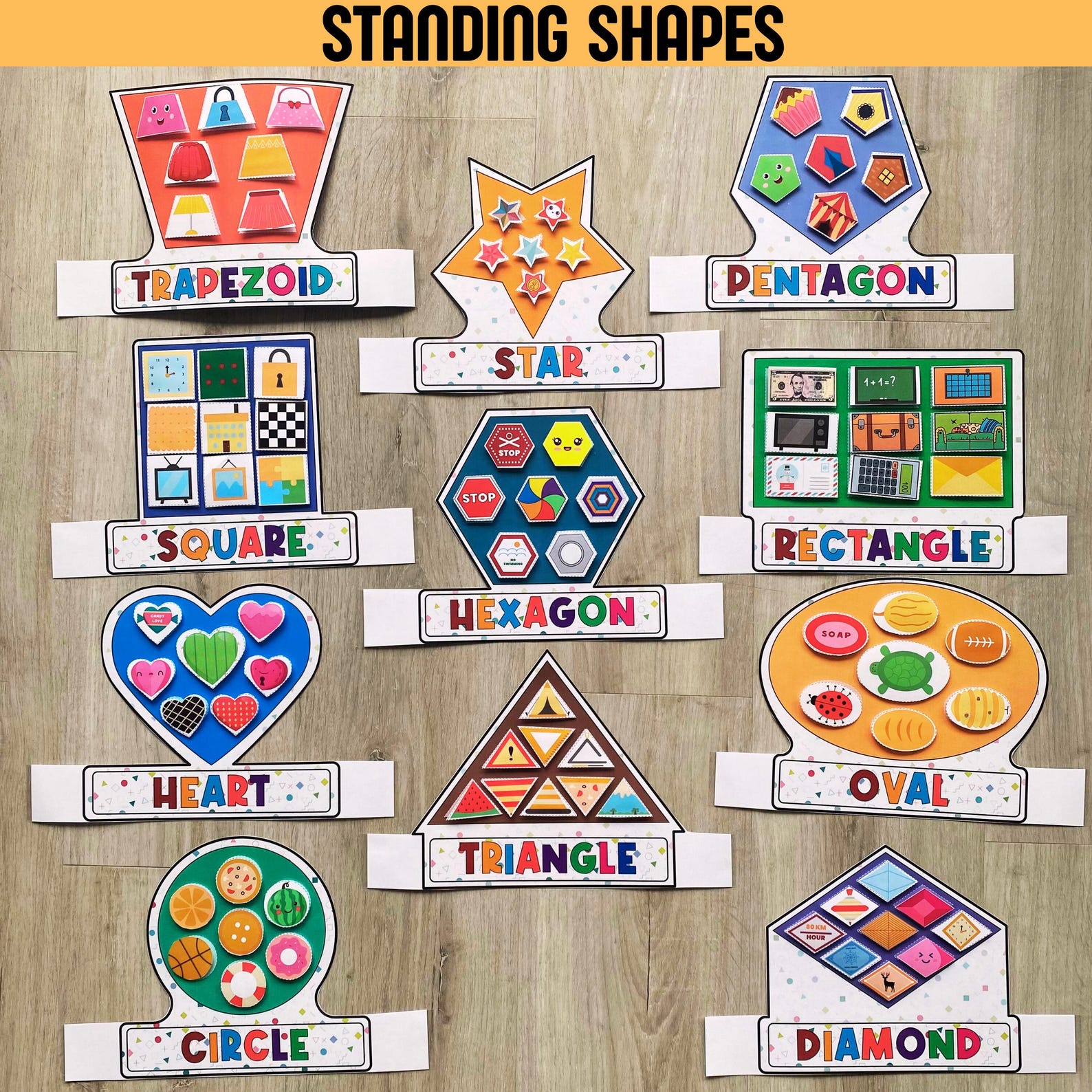 Shapes Matching Activities, Shapes Sorting Game, Shapes Sorting ...