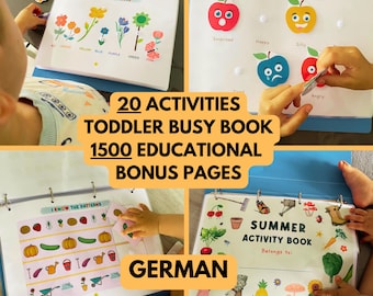 German Toddler Learning Binder: Preschool Busy Book (Digital Download)