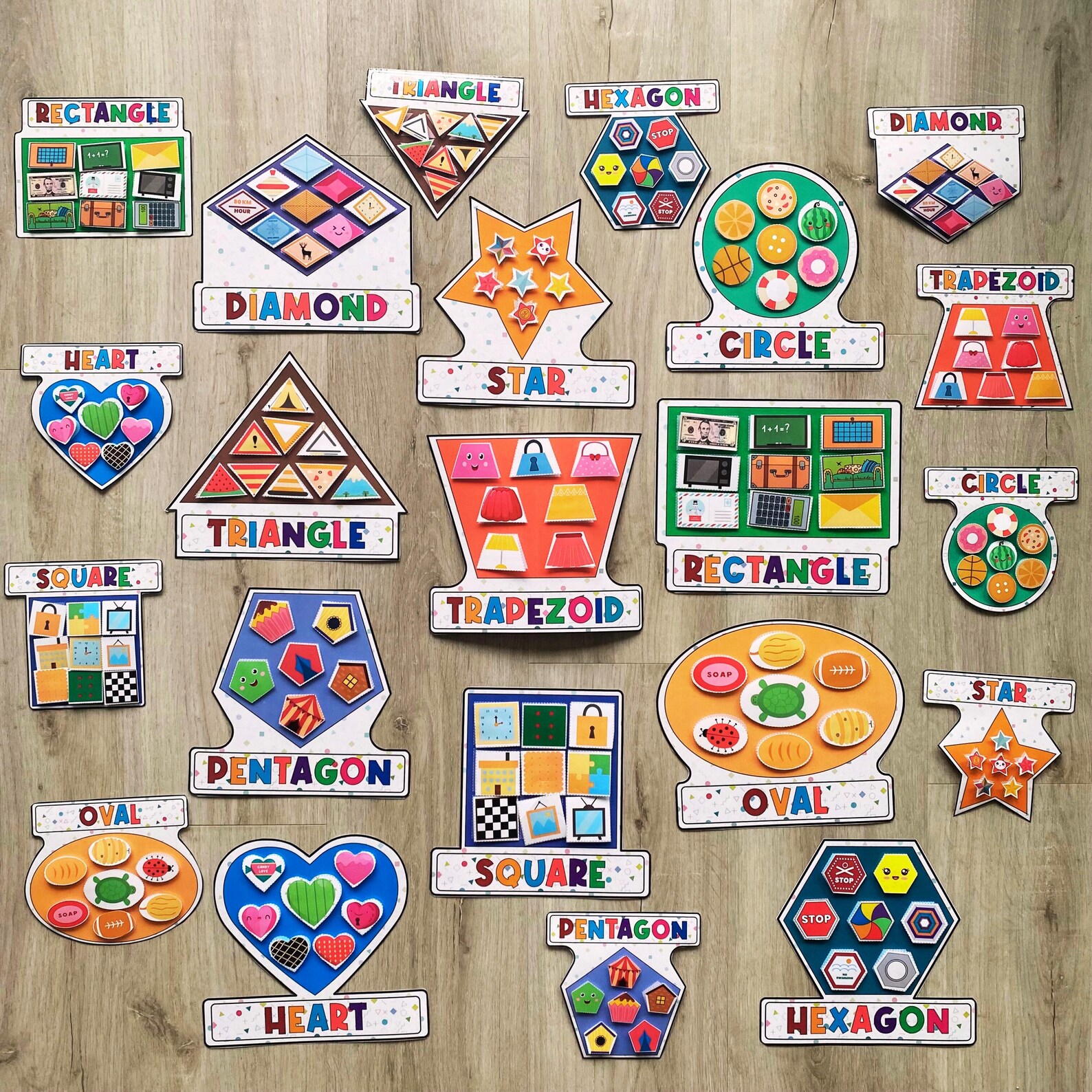 Shapes Matching Activities, Shapes Sorting Game, Shapes Sorting ...