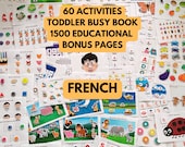 French Busy Book Printable, French Toddler Learning Binder, French Homeschool Resources, Kids Quiet Book French, Preschool Activities French