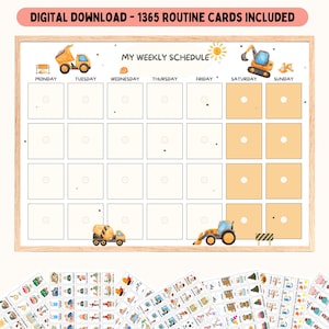 Wochenplaner für Kinder, Wochenplaner für Kinder, Wochenplaner für Kleinkinder, Wochenplaner für Kleinkinder, visueller Spielplan für Kleinkinder, Kleinkind-Verantwortung