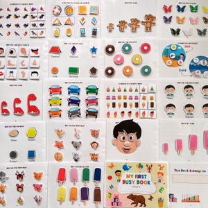 May include: A set of 16 colorful educational activity cards for children. Each card features a different activity, such as matching shapes, colors, or sizes. The cards are designed to help children learn basic concepts and develop their fine motor skills. The cards are printed on sturdy cardstock and are laminated for durability. The cards are perfect for use in the classroom or at home.