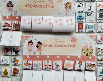 Morgen & Abendroutine für Kinder Fee, Routineplan für Kinder, Routinekarten Kindergarten, Routinekarten pdf, Kinderalltag, Tagesplan Kita