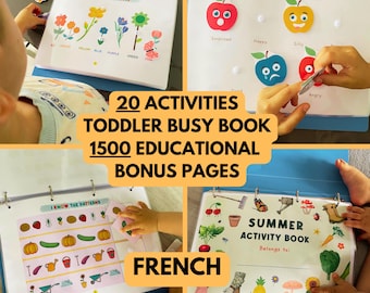French Toddler Busy Book: Learning Binder with Preschool Activities (Digital Download)