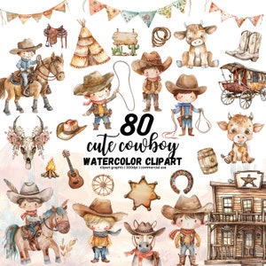 Acuarela lindo vaquero clipart, bebé vaquero PNG, imágenes prediseñadas del salvaje oeste, imágenes prediseñadas del bebé occidental, imágenes prediseñadas del desierto, salón, cactus PNG, imágenes prediseñadas de la silla de montar
