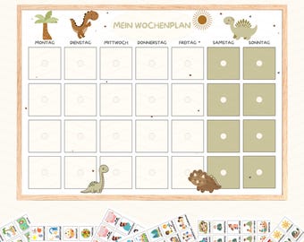 Wochenplan für Kinder, Wochenplan Montessori, Routineplan für Kinder, Kinderroutine Wochenplan, Haushaltsplan Kinder, Routinekarten Kinder