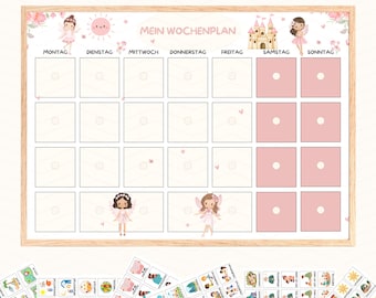 Wochenplan für Kinder, Wochenplan Montessori, Routineplan für Kinder, Kinderroutine Wochenplan, Haushaltsplan Kinder, Routinekarten Kinder