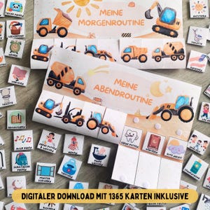 Morgenroutine und Abendroutine für Kinder, 1365 Routinekarten pdf, Montessori Deutsch, Routineplan Kinder zum Drucken, Kinderalltag, digitale