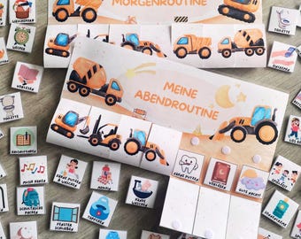 Morgenroutine und Abendroutine für Kinder, 1365 Routinekarten pdf, Montessori Deutsch, Routineplan Kinder zum Drucken, Kinderalltag, digital