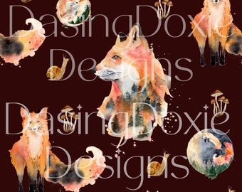 Foxes seamless file / foxes seamless print