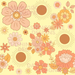 Retro floral seamless file