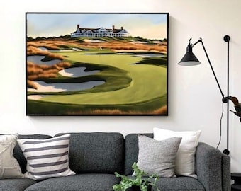 Shinnecock Hills Golf Course Print | Golf Wall Art | Golf Poster | Golfer Gift | Golf Course Decor | SVG PNG Digital Download