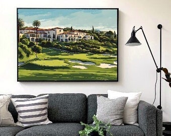 Riviera Country Club Golf Course Print | Golf Wall Art | Golf Poster | Golfer Gift | Golf Course Decor | SVG PNG Digital Download
