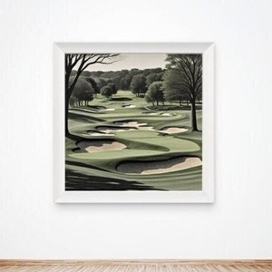 Bethpage Black v2 - Golf Platz Poster Druck - SVG, PNG Digital Download