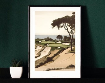 Bethpage Black Golf Course Print | Golf Wall Art | Golf Poster | Golfer Gift | Golf Course Decor | SVG PNG Digital Download