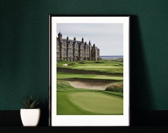 Old Course - St Andrews - Golf Course Poster Print - SVG, PNG Digital Download