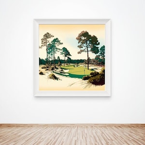 Pinehurst No. 2 - Golfkurs Poster Print - SVG, PNG digitaler Download