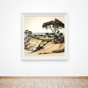 Torrey Pines - Golf Course Poster Print - SVG, PNG Digital Download