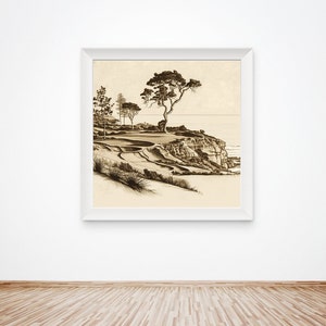 Torrey Pines v2 - Golf Course Poster Print - SVG, PNG Digital Download