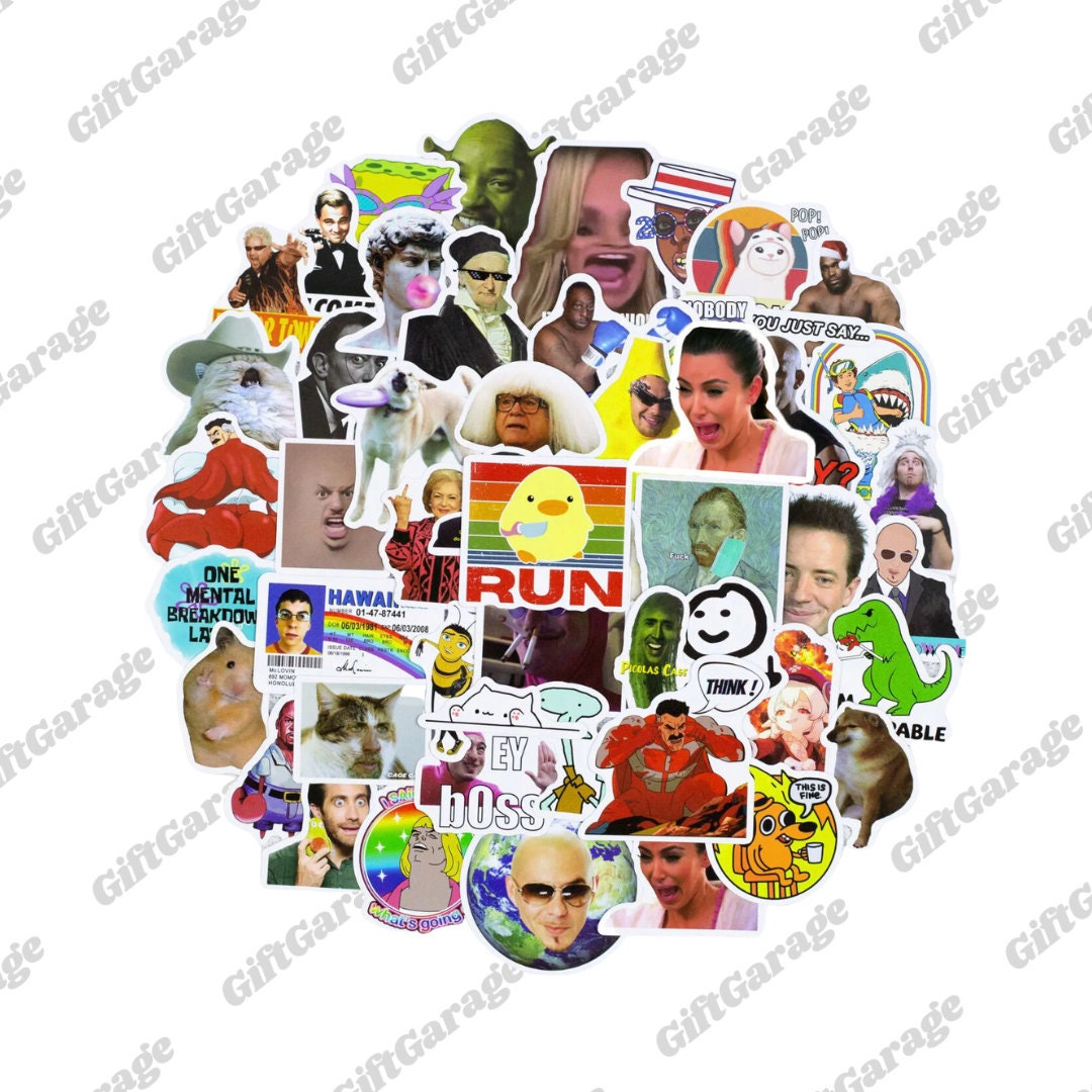 100 Funny Meme Sticker Packs High Quality Meme Etsy