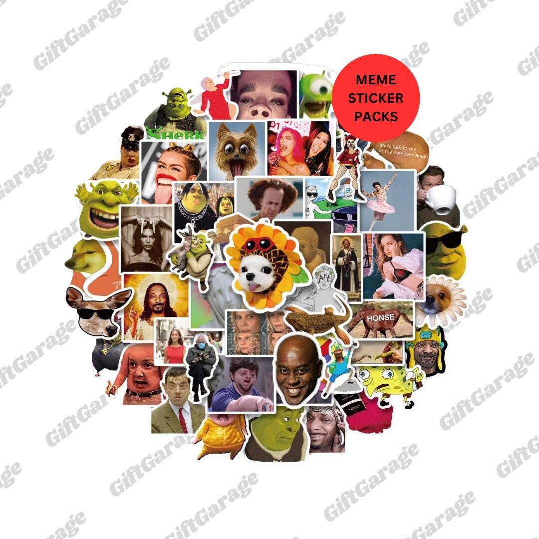300 Funny Meme Sticker Packs High Quality Meme Etsy