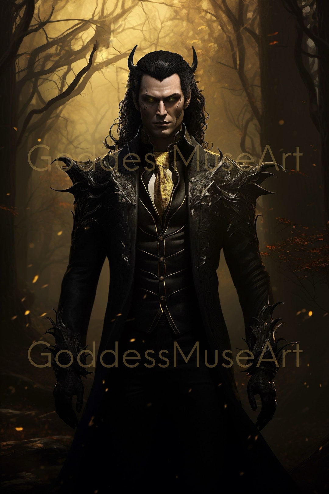 Belial Demon King Gothic Art Print, Infernal Altar Worship (digital ...