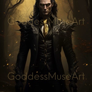 Belial Art Digital Download, stampa del re demone gotico, stregoneria oscura, culto dell&#39;altare infernale angelo caduto dio biblico, mito fantasy gotico