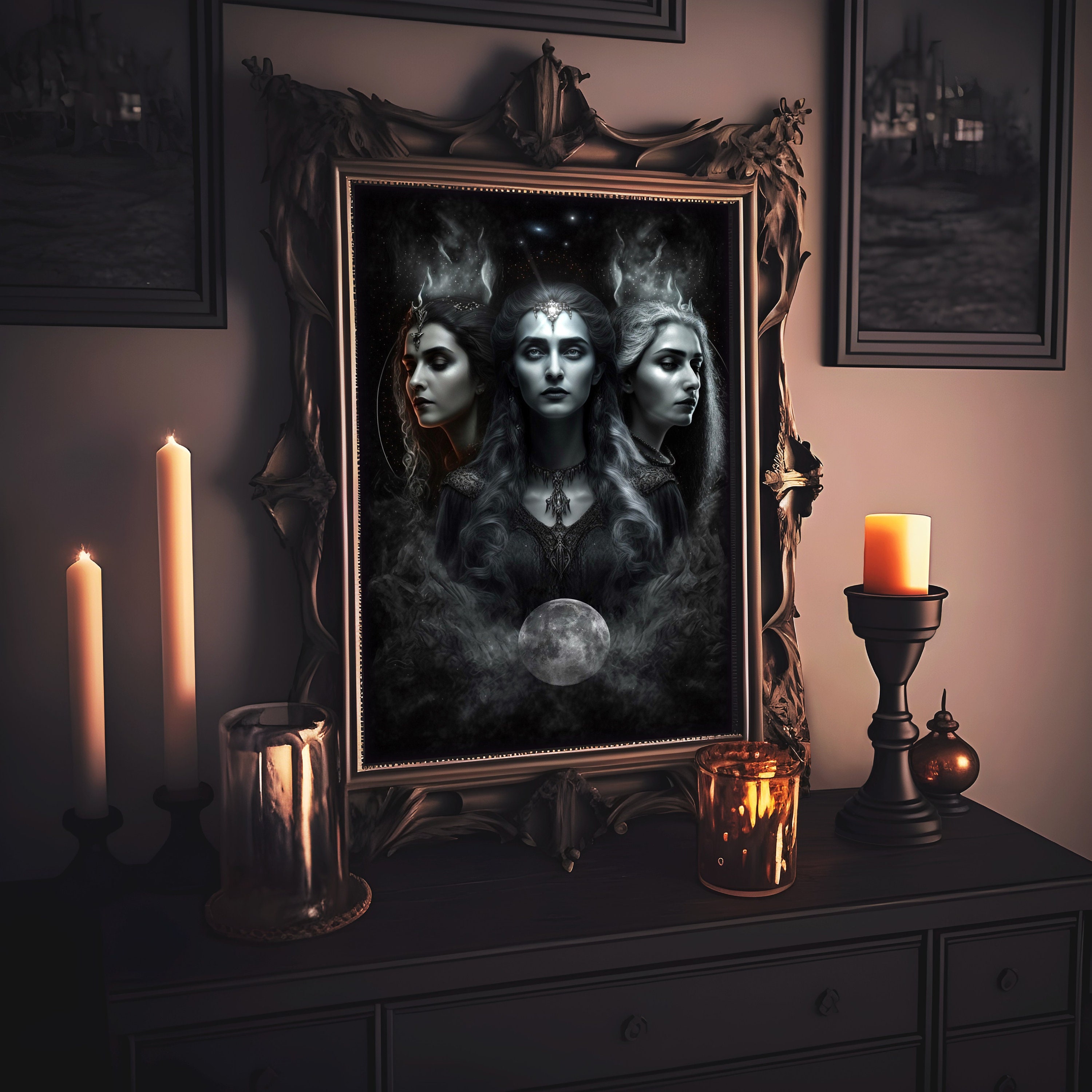 Hecate Art Digital Download Triple Goddess Greek Print Full Moon Witch hecate-art-digital-download-triple-goddess-greek-print-full-moon-witch