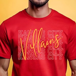 Villains Kansas City Football tshirt, KC Champions Football Tee, Kansas City Football Shirt, Kansas City Sports Fan Gift, KC Villains