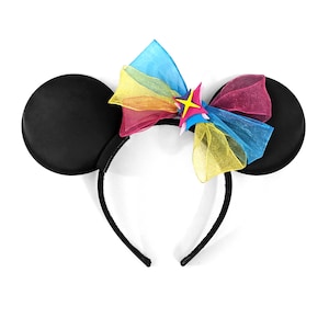 70th Anniversary Mouse Ears, Special Edition 3D Print Mouse Ears, 70 Years Celebration Minnie Ears, Happiest Celebration Rainbow Ears